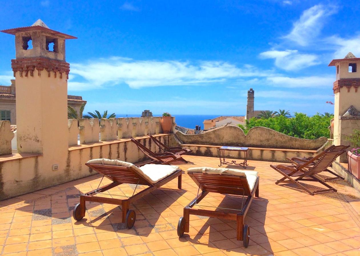 Villa Mimosa Taormina Rooftop Terrace Exterior foto